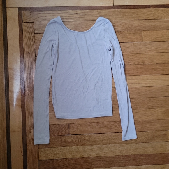 JOAH BROWN CLASSIC SCOOP NECK SHIRT IN DUNE RIB - Picture 3 of 5